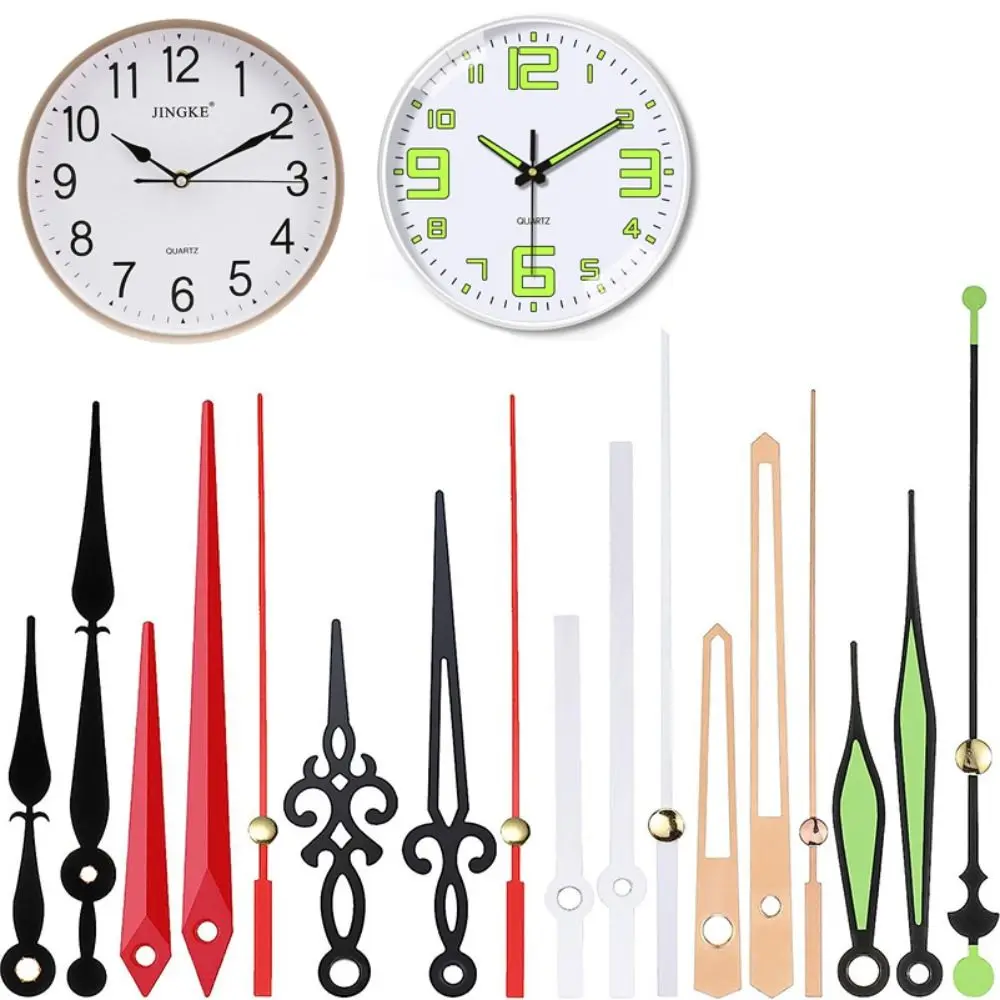 6/10/14 Set Silent Multicolor Clock Hands Mixed Pattern Multiple Sizes Hour/Minute/Second Pointer Repair Tool Clock Parts