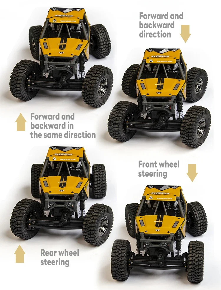 1/24 RC Crawler UDIRC UCX2405 Brushless/Brushed Motor 4WD Off-road Mini Rock Crawler Climbing Vehicle RTR RC Car Toys