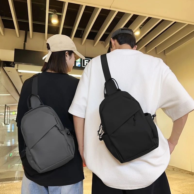 2024 new crossbody bag casual chest bag men\'s crossbody bag single shoulder chest bag men\'s Fanny pack shoulder bag