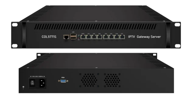 Hotel Server all in one Live channels VOD program HTTP , UDP , HLS , RTMP IP Converter gateway COL5771S