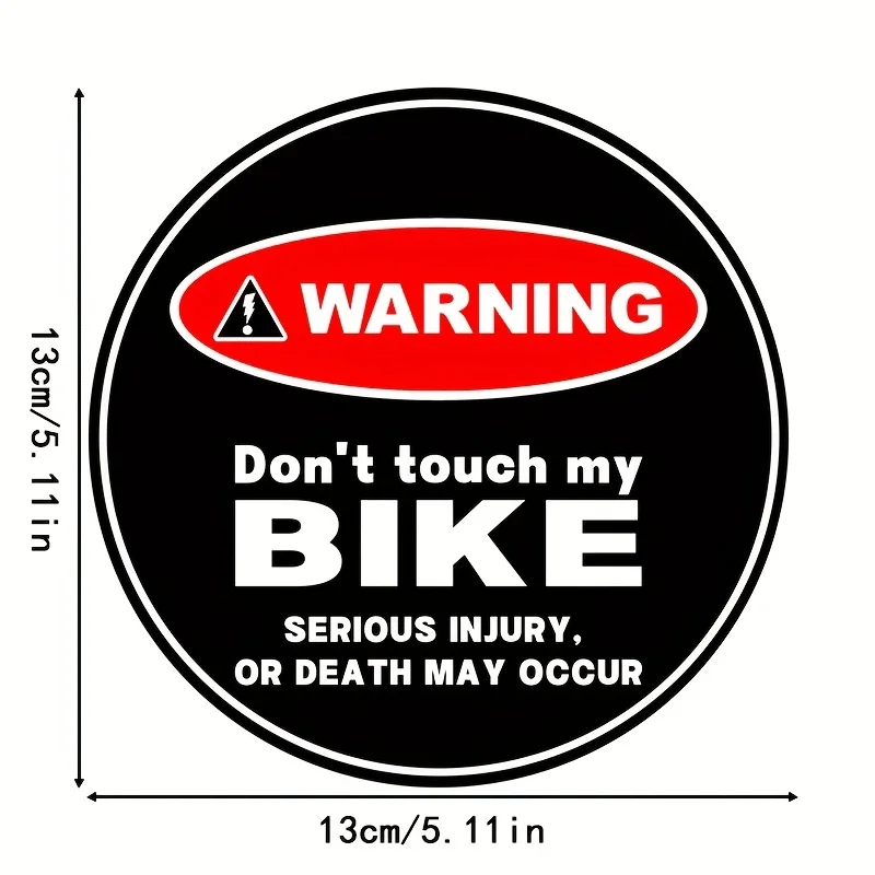 Don’t Touch My Bike Funny Car Sticker Waterproof Warning Vinyl Decal for Motorcycle Laptop Truck SUV Auto Accessory