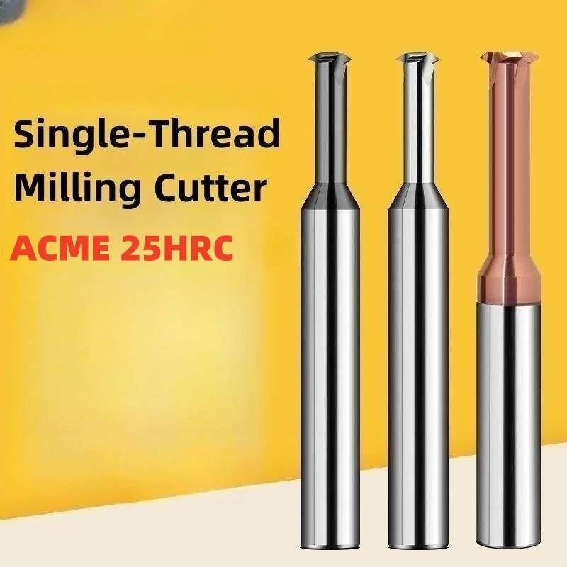 1PCS American Trapezoidal ACME HRC25 Single-tooth thread milling cutter1/4 5/15 3/8 7/16 5/8 1/4 mills Cutter