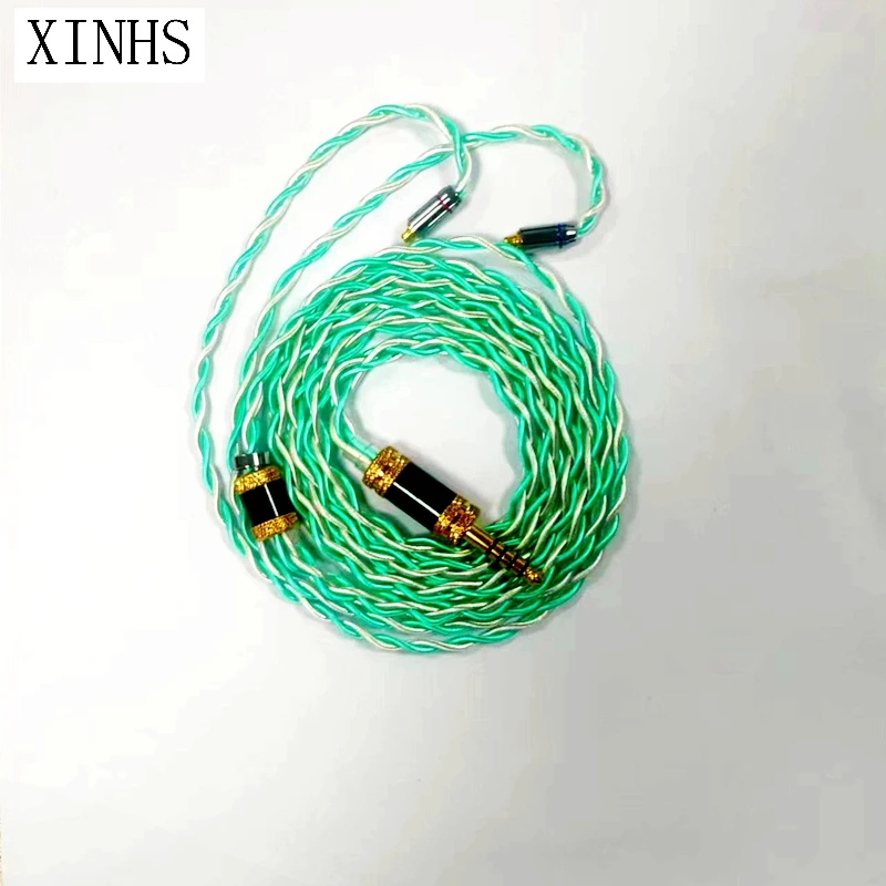 

XINHS D15 Blue Jade 4-core High Purity Single Crystal Copper Silver Plated Hybrid Upgrade Cable for MMCX Sennheiser's IE900