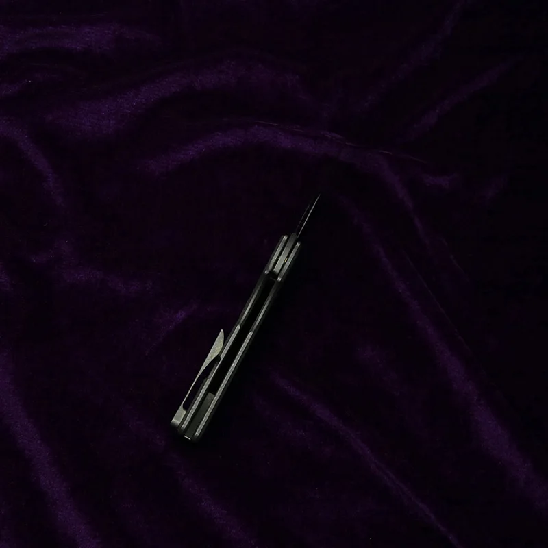 LEMIFSHE OZ Rosie Real m390 شفرة مقبض تيتانيوم النحاس طوقا جيب EDC أداة التخييم في الهواء الطلق سكين للفرد