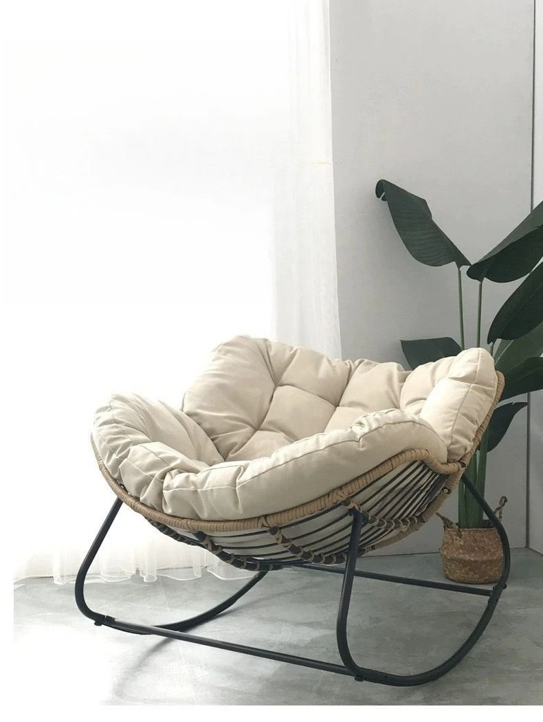 

Light luxury, rattan weaving, rocking chair, sitting, lying down, lazy rocking chair, balcony home use, leisure rattan chair