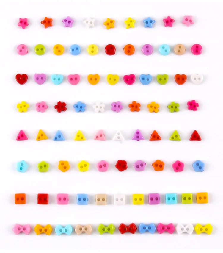 300pcs 6mm Beautiful Mini Tiny Resin Button Sewing  kid's apparel toy doll Decorative  DIY Scrapbooking