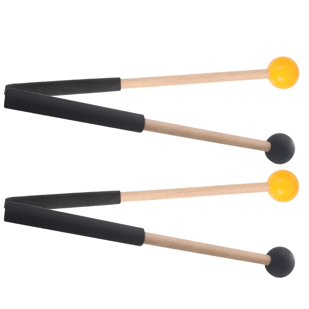 

2 Pairs Xylophone Hammer Drum Mallets Drumsticks Gavel Soft Rubber Tongue Student Use