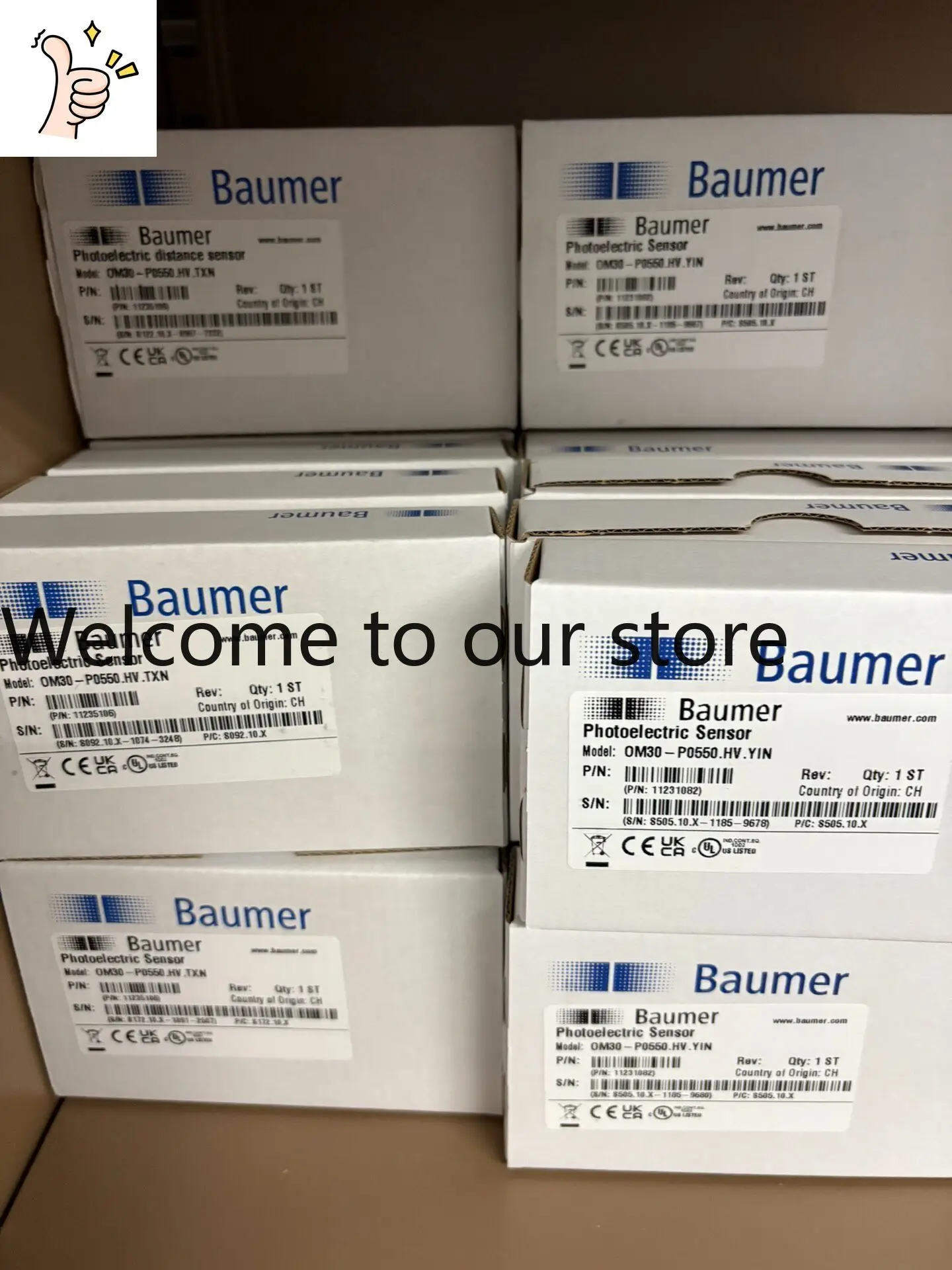 Baumer Sensor, Model OM30-P0550.HV. YI