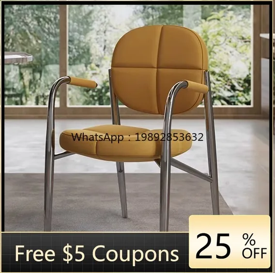 

LYY Home Italian Minimalist Armchair Living Room Dining Chair Modern High-End Restaurant Meeting Chair High-End