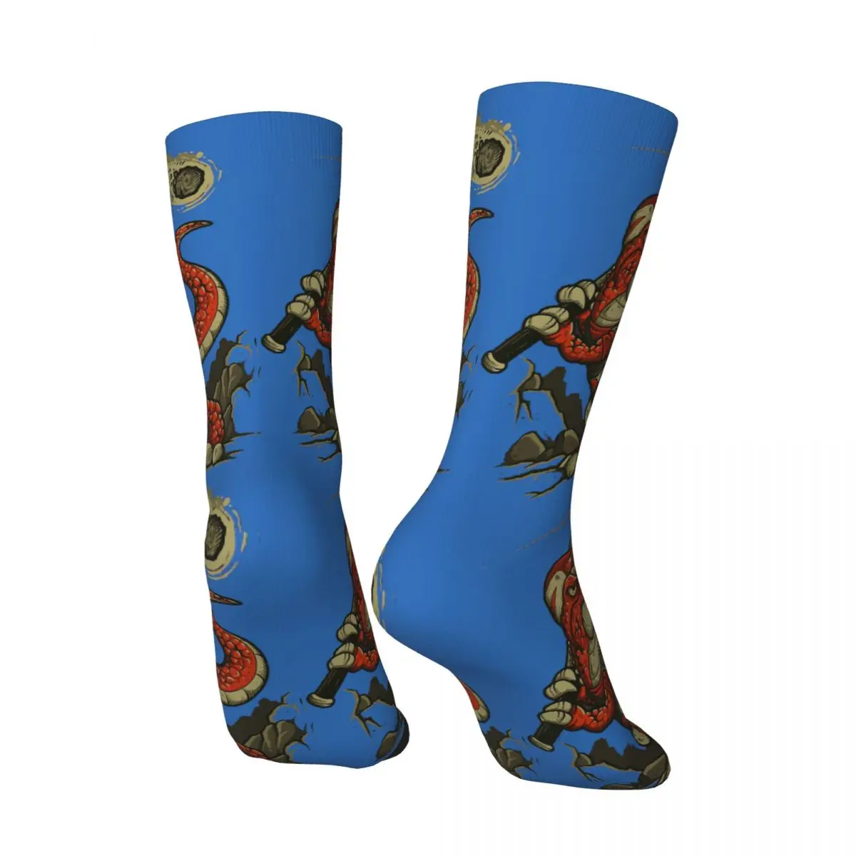 Hip Hop Retro Fight The Asteroid Crazy Men's compression Socks Unisex Dinosaur Dinosauria Animal Harajuku Seamless Crew Sock