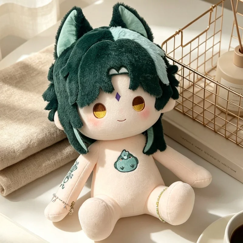 

Stuffed 40cm Game Genshin Impact Cute Xiao Sitting Posture Doll Plush Toy for Kids Fans Cosplay Birthday Holiday Gifts Collect