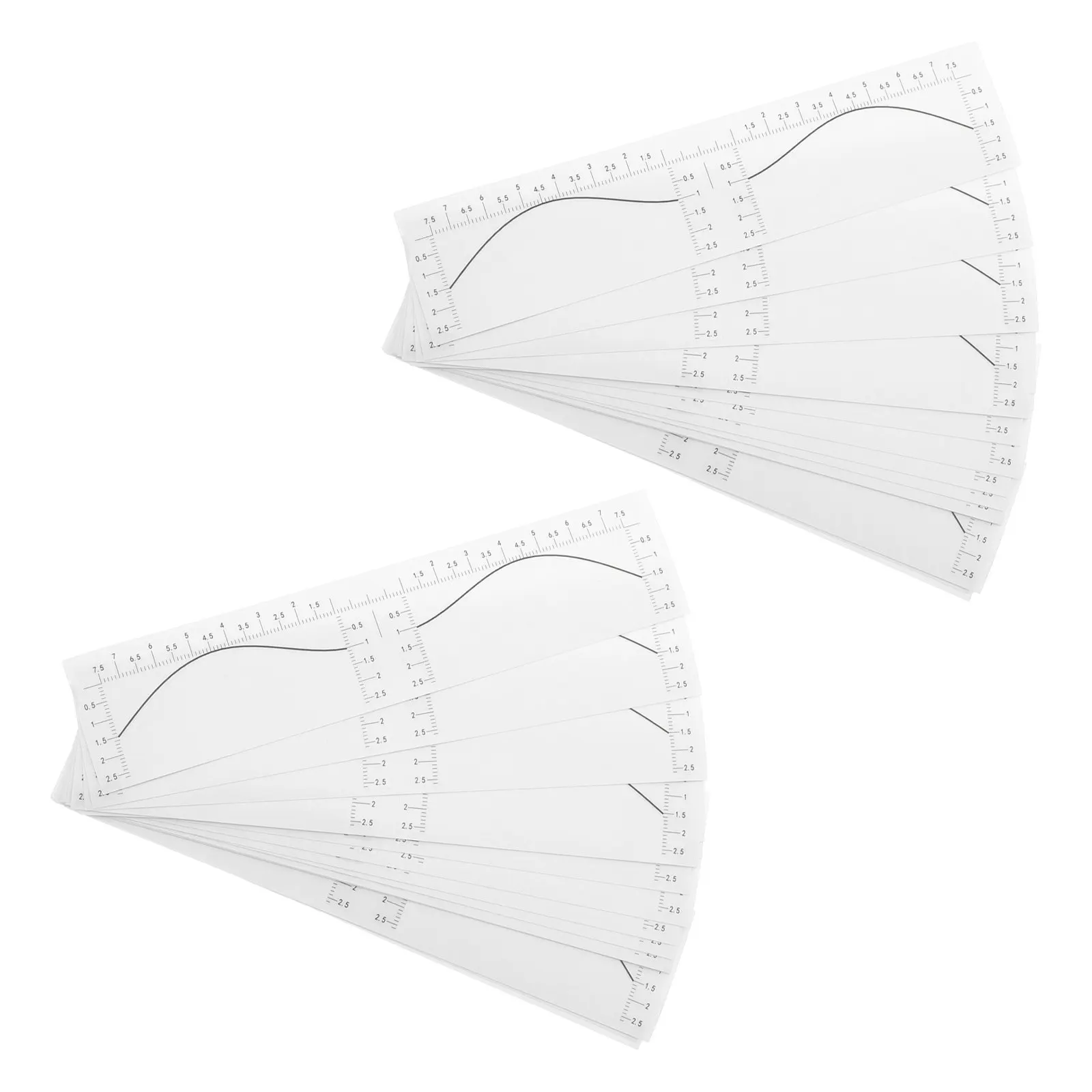 

100Pcs Disposable Eyebrow Ruler Stickers Precise Adhesive Brow Mapping Tools for Symmetrical Shaping Tattooing Drawing Aid