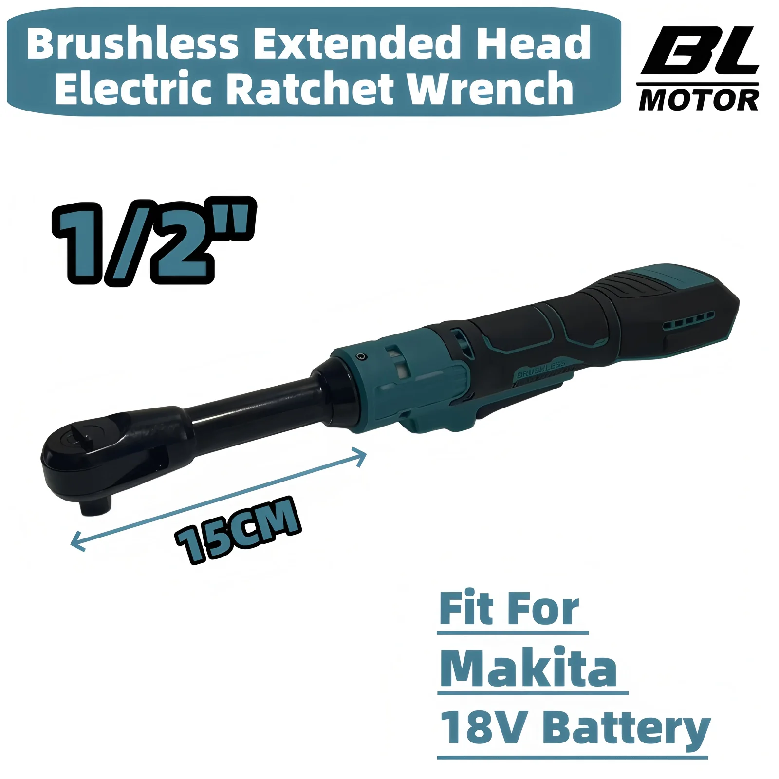 For Makita 18V Battery Brushless Electric Ratchet Wrench 1/2