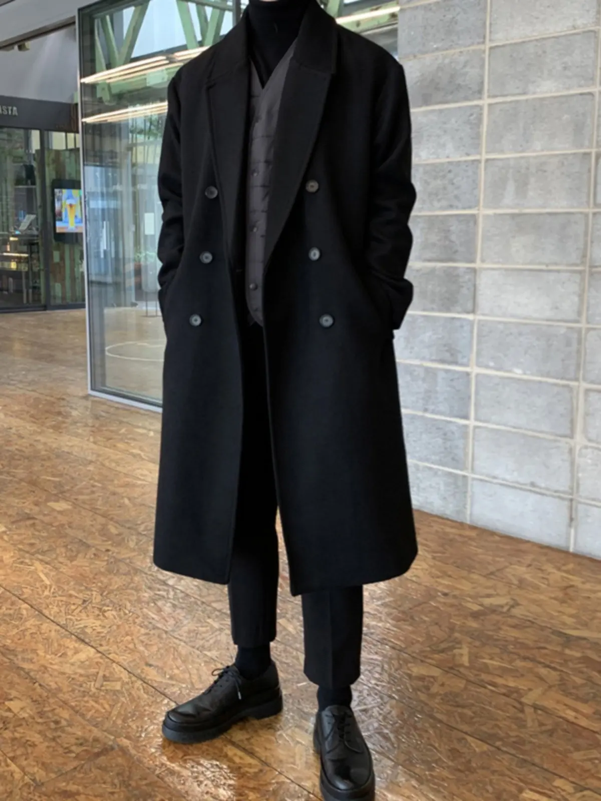 

Мужской зеленый тренч с контрастными вставками: фиолетовый, синий, серый, белый, черный, с ярким графическим принтом, градиентным дизайном, уникальный, альтернативный стиль Харадзюку, Ins