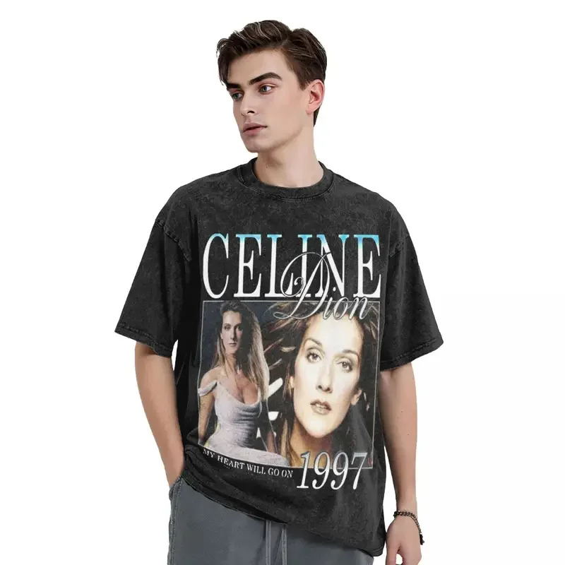 T-shirt Délavé pour Homme et Femme, Streetwear, Punk Rock, Hip Hop, High Street, Titanic, Film