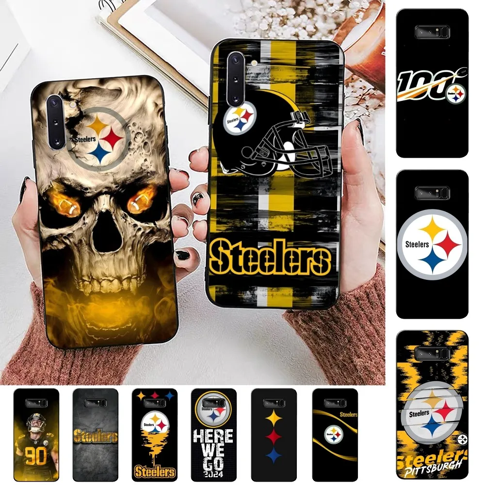 S-Steelers Team Phone Case For Samsung Note 8 9 10 20 pro plus lite M 10 11 20 30 21 31 51 A 21 22 42 02 03