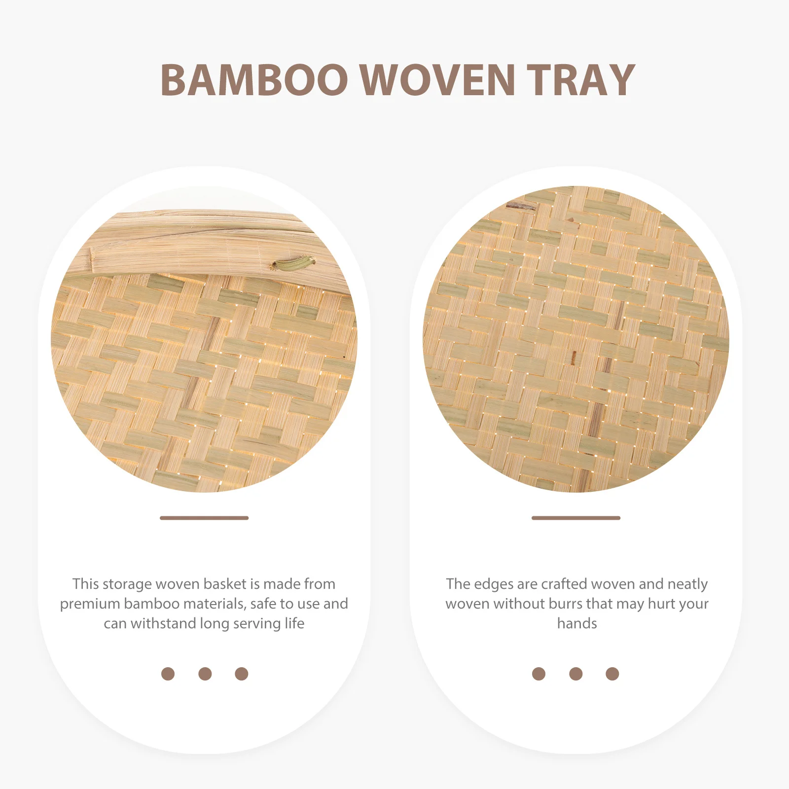 Bamboe Mand Ronde Handgeweven Opslag Droogbak Voor Fruit Brood Voedsel Keuken Snack Serveercontainer Thuis