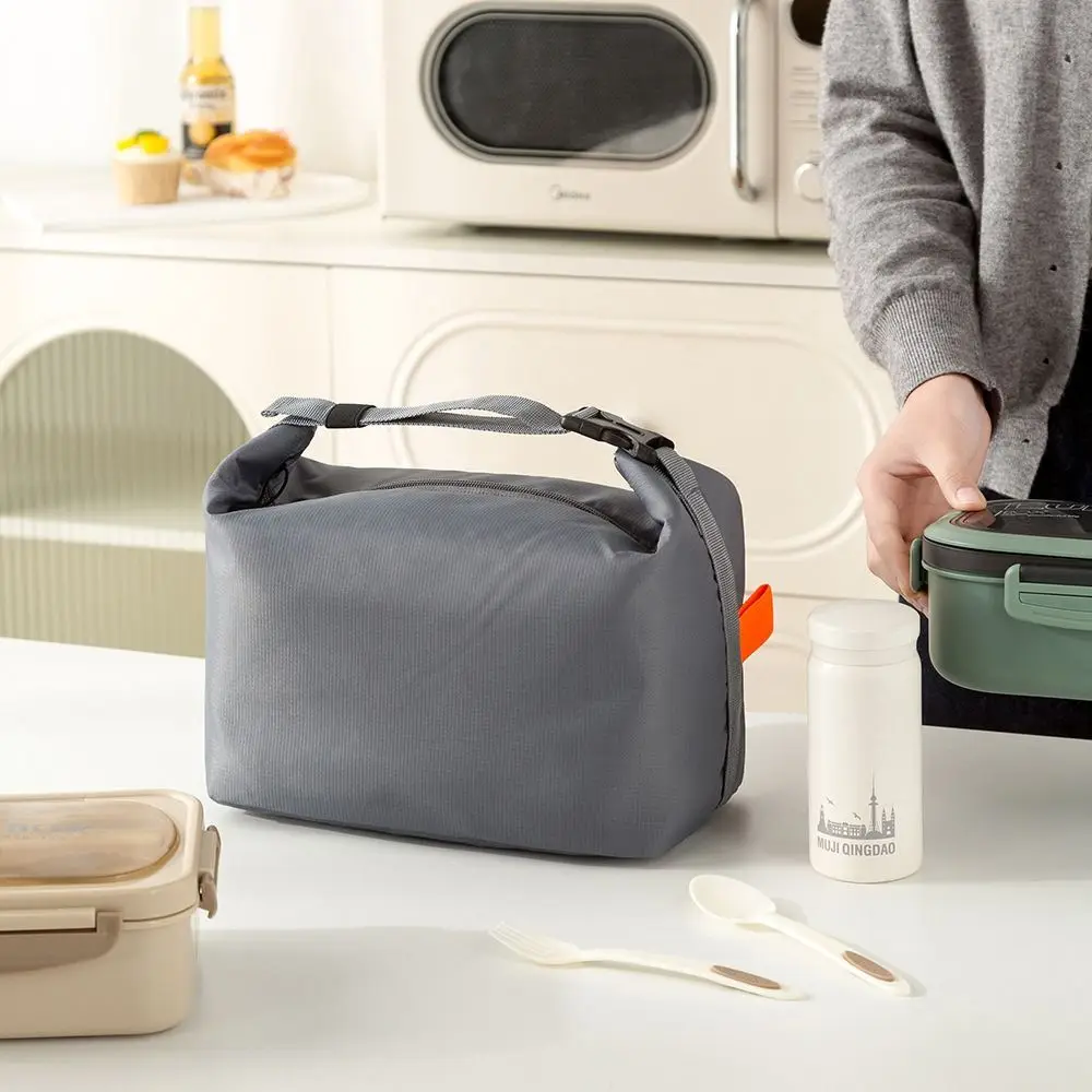 

Simple Foldable Insulated Bag Office Worker Large Capacity Lunch Bag Waterproof Student Lunch Handbag Storage Pouch