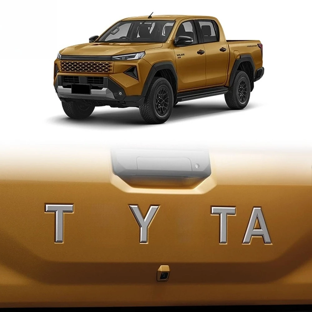 ailgate Insert Indent Stickers For Hilux Travo 2025+ Car Logo Decor Decals Vinyl Letter Cover Auto Tuning Accessories