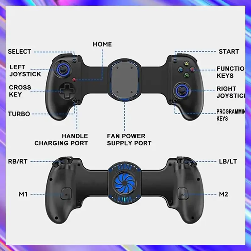 

M09K For PS3/PS4/NS Switch//PC Wireless Gamepad Controller Semiconductor Cooling Fan Stretching Cooling Game Controller