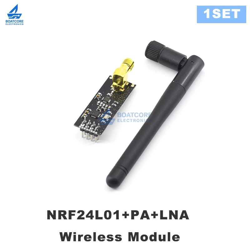 1PCS Módulo Sem Fio NRF24L01+PA+LNA de Longa Distância (1100 Metros) com Antena - Promoções Especiais