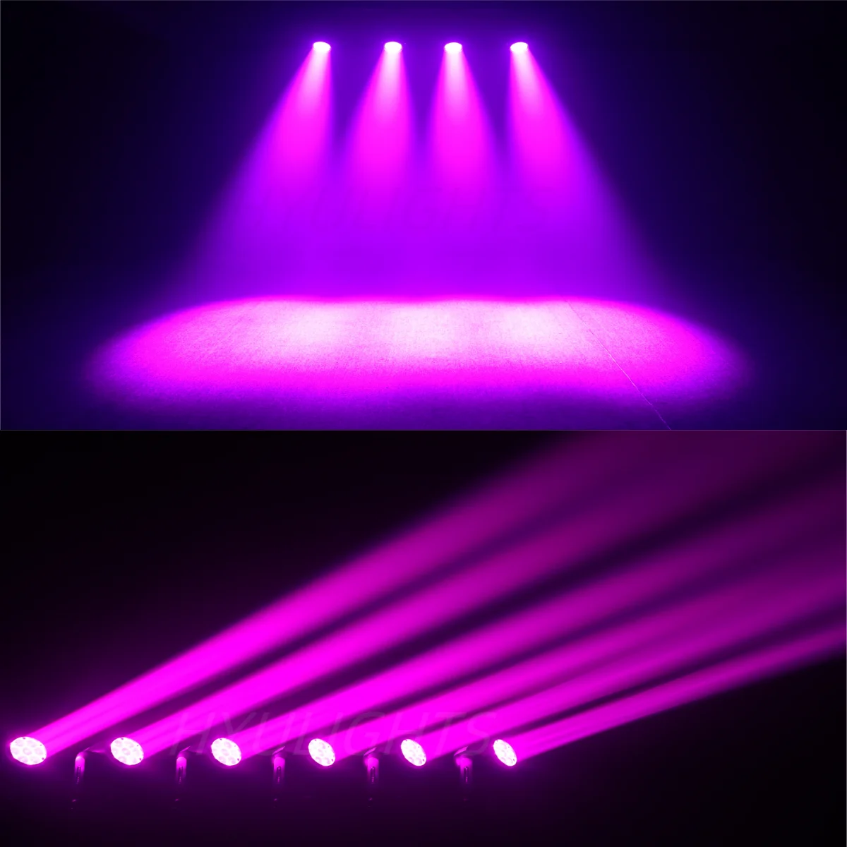 Imagem -05 - Led Moving Head Spotlight Wash Beam Zoom Iluminação dj Bar Grande Bee Eye Disco Strobe Luzes do Palco 7x40w Rgbw em Profissional