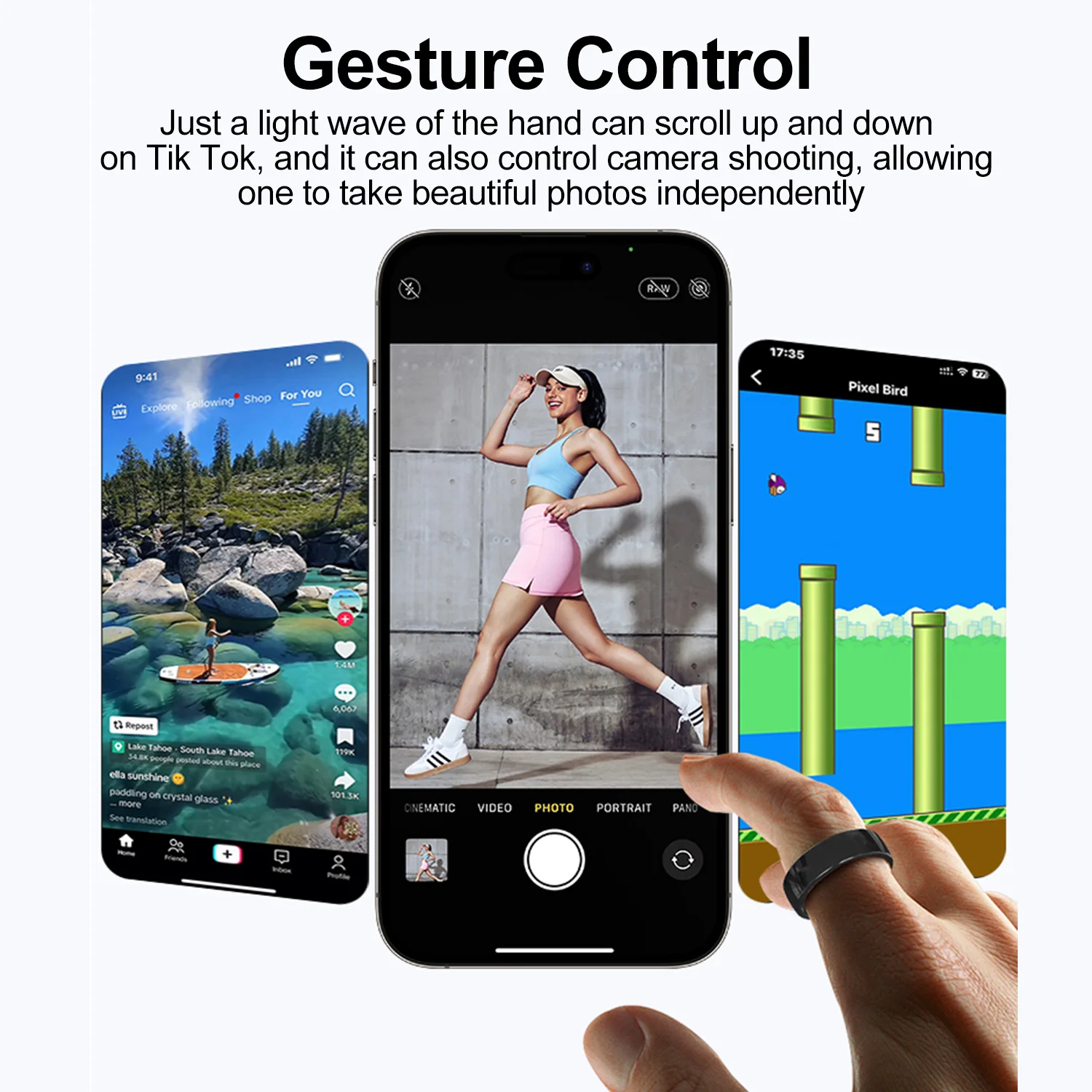 R12 Couple anneau intelligent avec étui de charge moniteur de fréquence cardiaque et de sommeil Modes multi-sport 5ATM anneau intelligent étanche pour hommes femmes