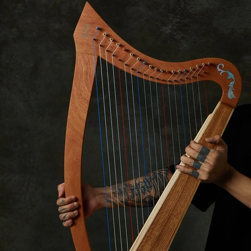 Solid Wood Harp 19 Strings Portable Arpa Beginner Traditional Lyres Adult String Instrument Professional Musical Instruments