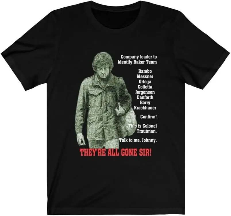 Mod.12 John Rambo First Blood Vietnam War Veteran Soldier Baker Team Acorralado T-Shirt