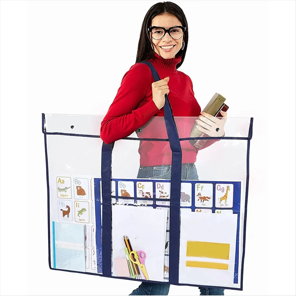 Top Sale 3Pack Poster Storage Bag (29x24Inch) Bulletin Board Holder Art Portfolio Container for Teachers Classroom Organization
