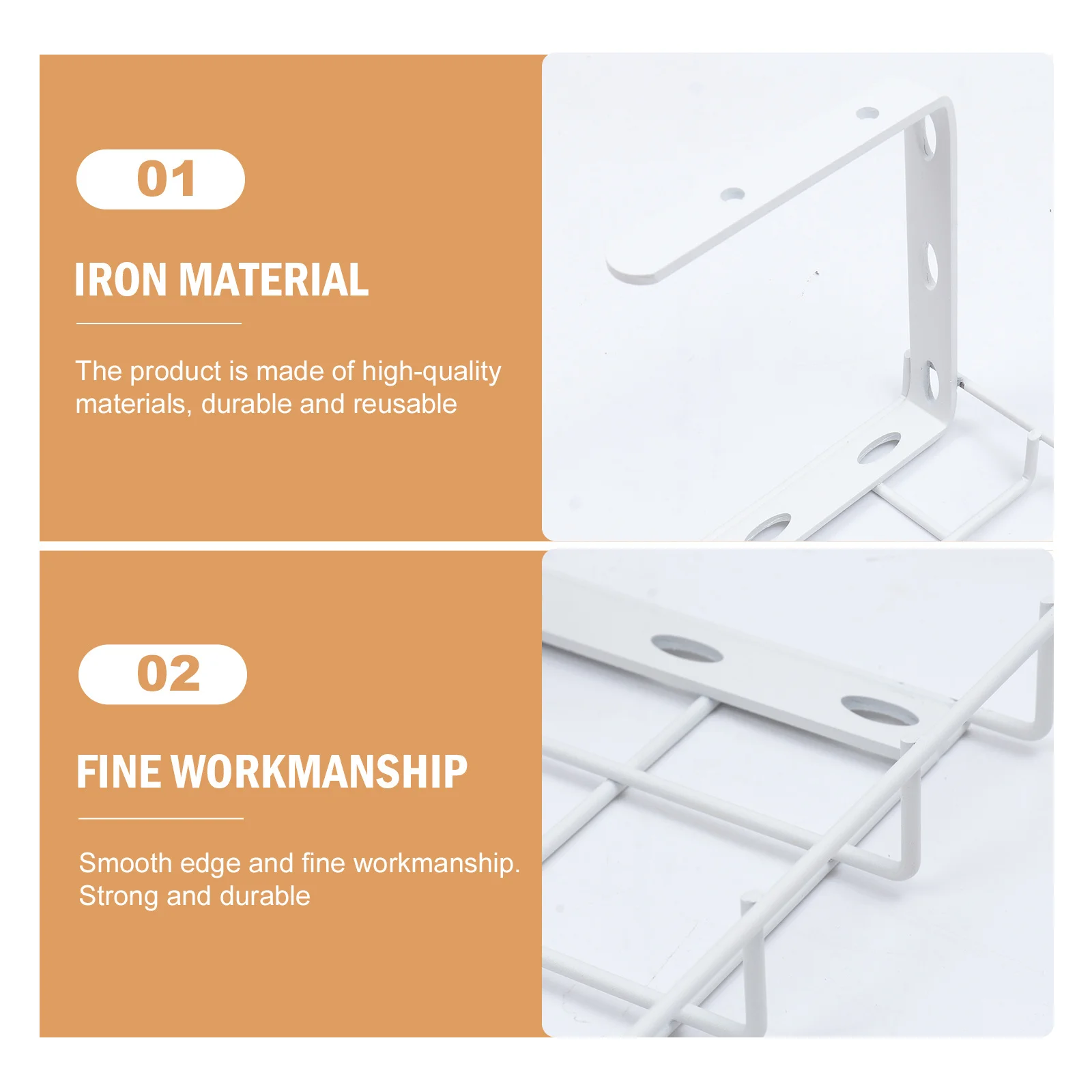 

1Pcs Under Desk Cable Management Rack Heavy-Duty Wire Organizer for Power Strip USB Hub Neat Cord Storage Solution Desktop Tidy