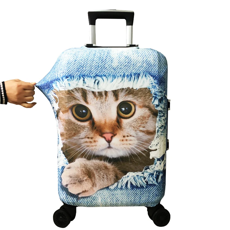 Animal 3D Cat Dog Luggage Protective Cover 18-32Inch Suitcase Elastic Case Covers Baggage Trolley Dust Cover Travel Accessories