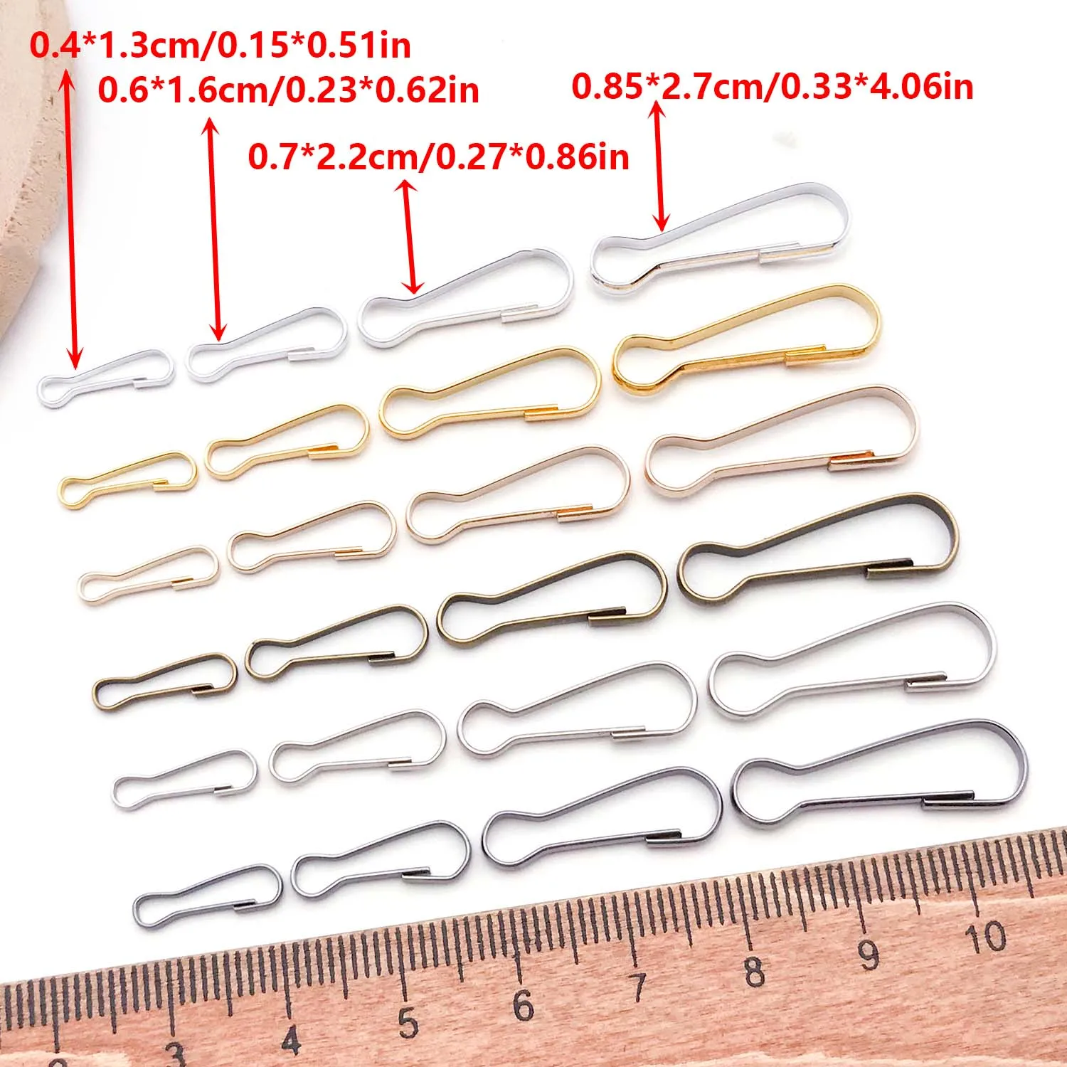 50pcs Iron Snap Spring Clip Clasp Keychain Buckle Hooks Rings Lanyards Hanging Keychaine Keyring Connector Accessories