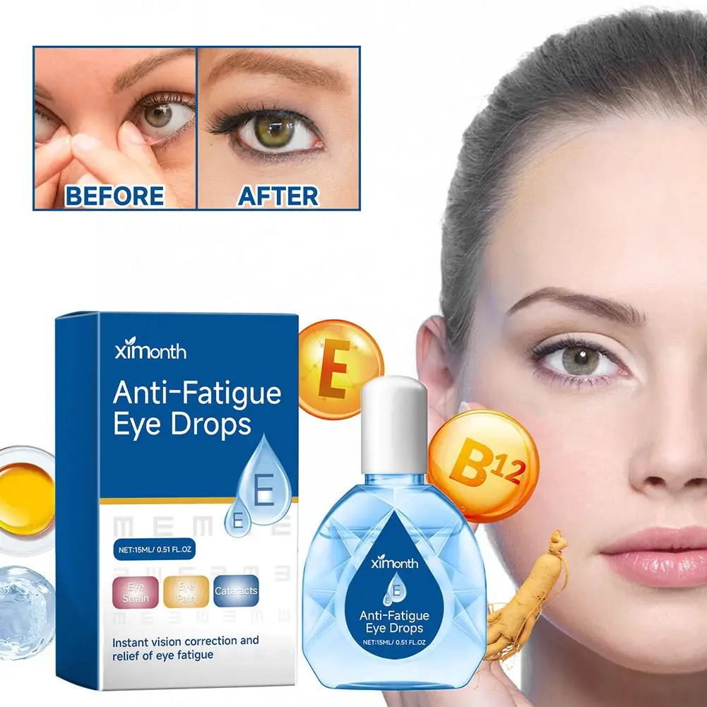 Anti Fatigue Eye Drops 15ml High Quality Eye Drops Dry Blurred Liquid Eyes Detox Drop Discomfort Itchy Relieve Clean A6l6