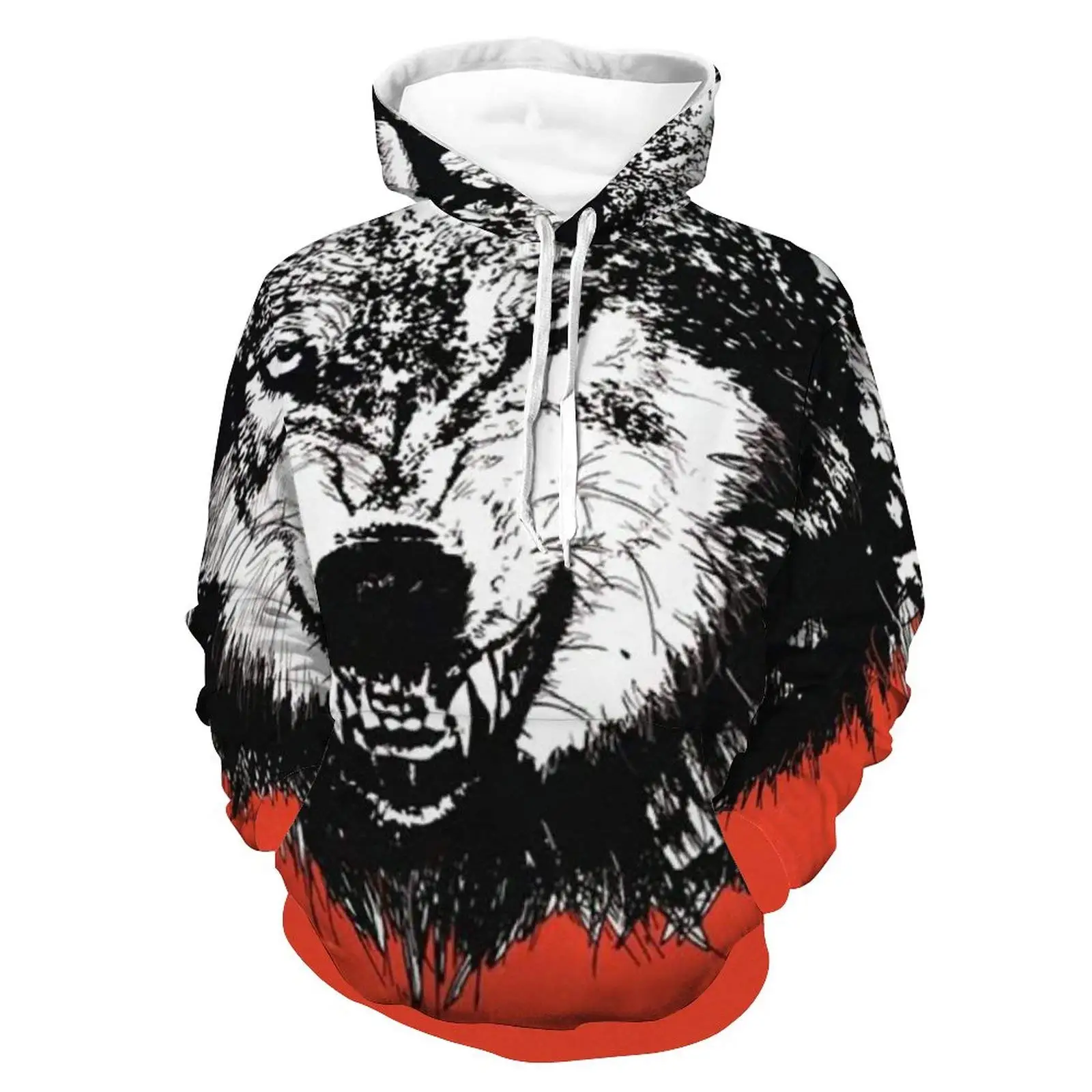 

2024 New Hoodies Men Clothes Unisex 3d Printed Animal Wolf Printed Hoodies Unisex Harajuku Fashion Y2k Pullover