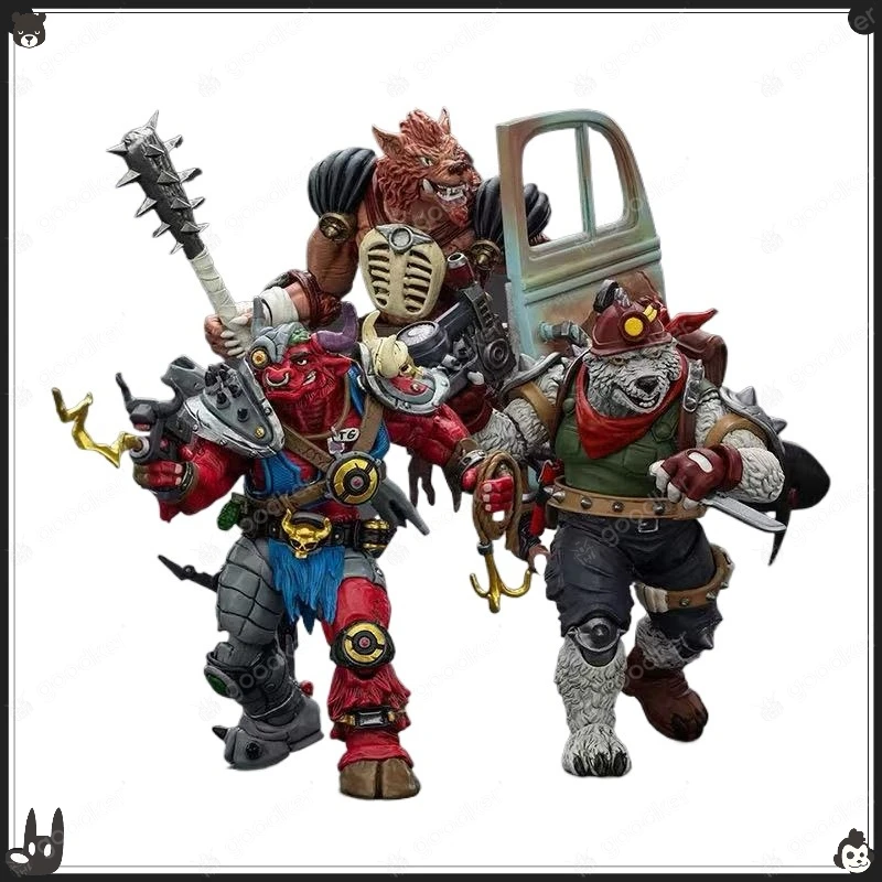 

Набор фигурок JOYTOY Dark Source TMNT: крот, бык, красный волк, шарнирная коллекционная модель игрушки в масштабе 1/18