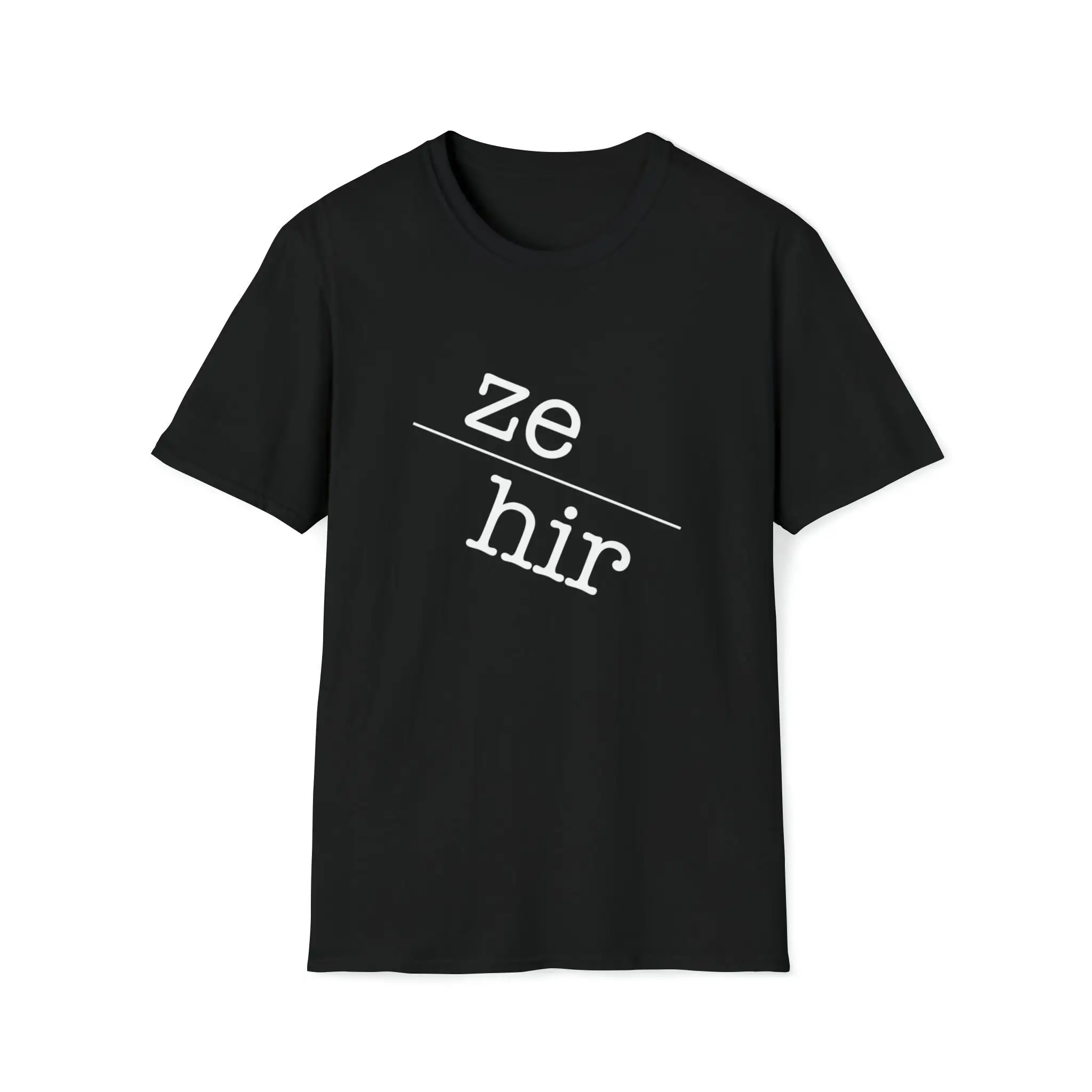 Ze Hir Gender Identity Pronoun LGBTQ Inclusive Softstyle T Shirt