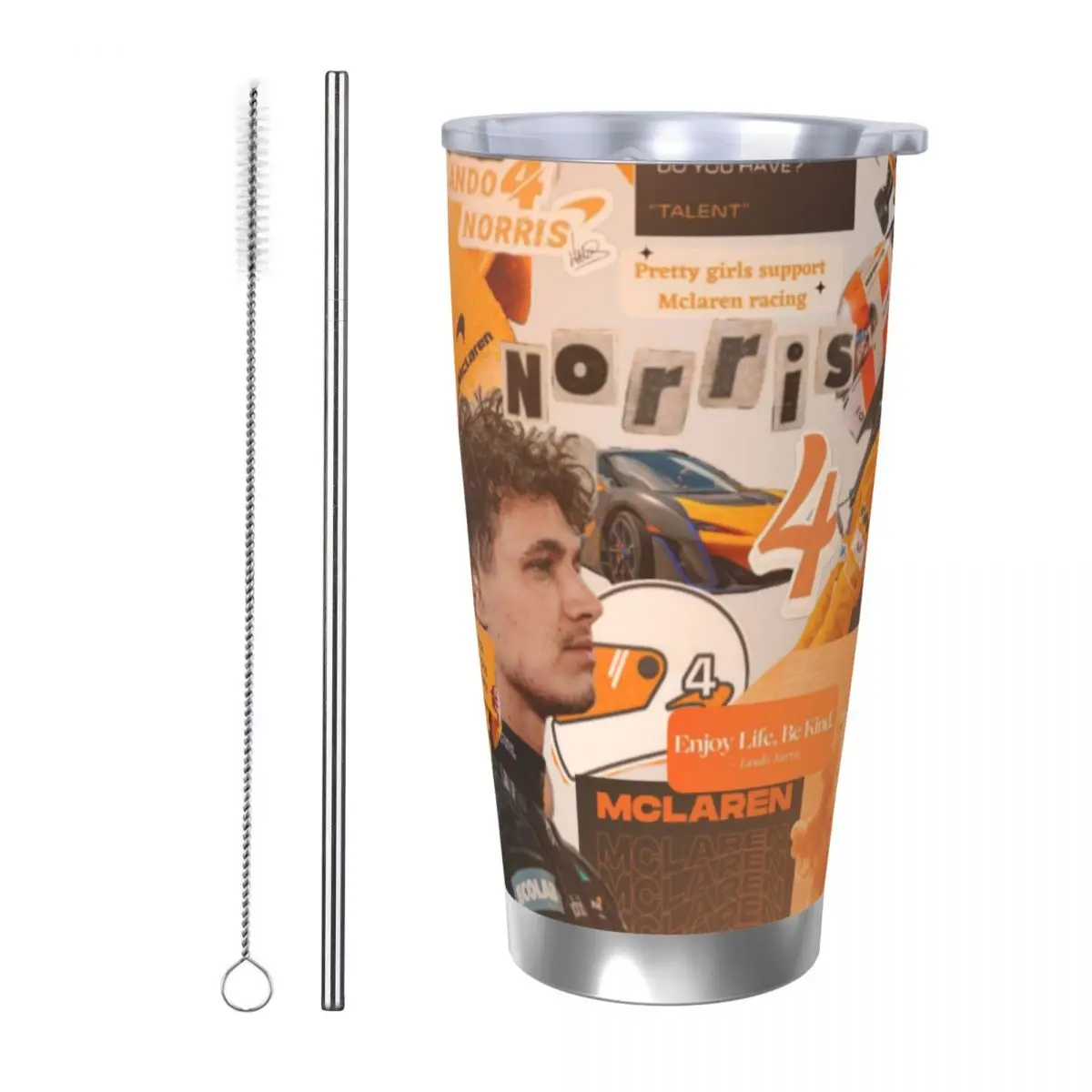 Lando Norris 20oz Cup Large Capacity Car Mug Leak-proof Juice Coffee Cup Food Grade