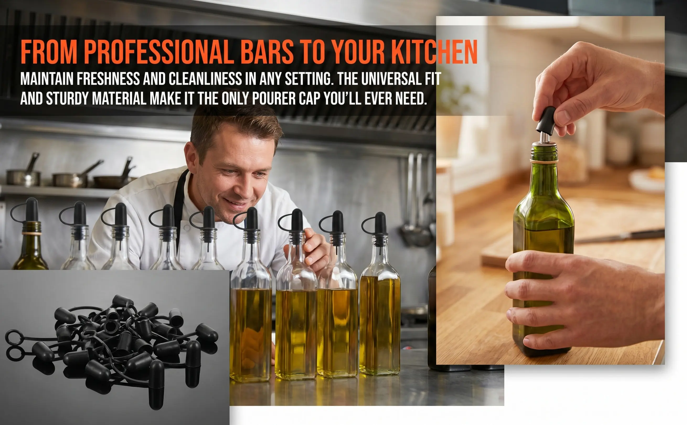 70Pcs Hooded Pourer Dust Caps Tpe Rubber Non-Slip Tight Seal for Olive Oil Wine Liquor Bottle Spouts Kitchen Bar Restaurant Use