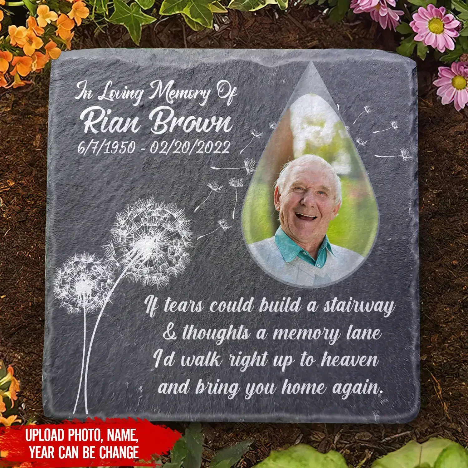 Custom Memorial Garden for Loss Stone in Loving Memory Stone Bereavement Gift  Grave Decorations Sympathy Remembrance Gifts