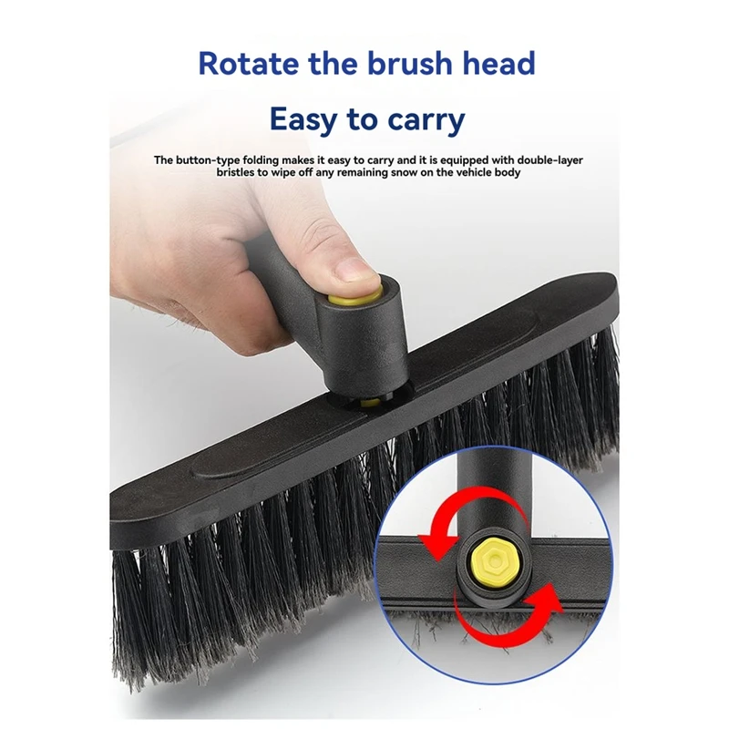 Super Sale Extendable Ice Scraper & Snow Brush for Car Windshield, 360° Rotating Snow Removal Tool for Cars, Trucks & SUVs