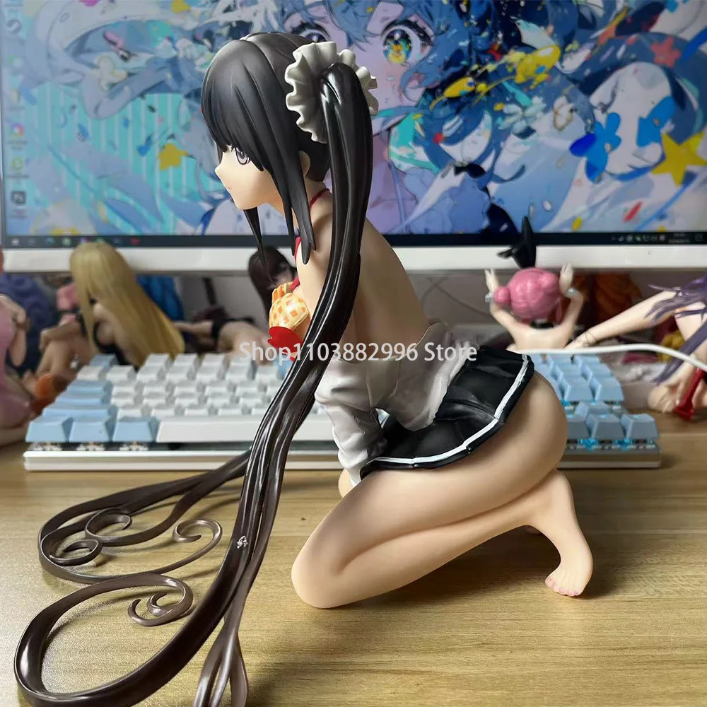 20cm 1/4 Native Anime Girl Figurine Long Haired Girl Anayama Mei Action Figure Kawaii Decoration Adult Model Toy Gift