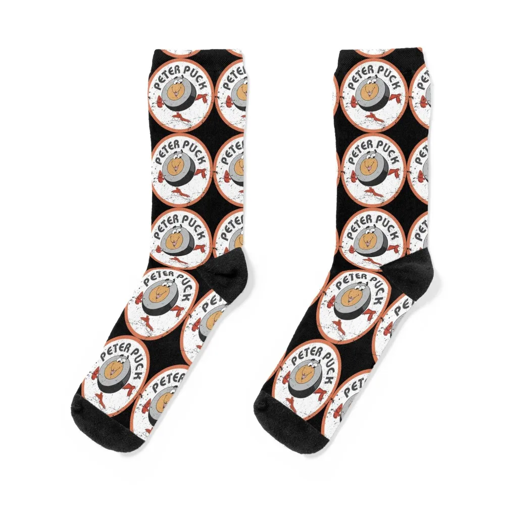 

Funny Peter Hockey Sport Puck Cartoon Socks Sports sports stockings cool christmas gifts Socks For Man Women's
