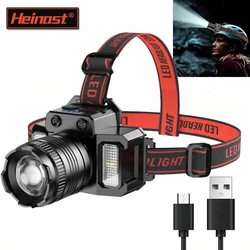 Rechargeable Sensor Headlamp COB Chip LED Zoom Fishing Torch Outdoor Super Bright Waterproof Camping Hunting Warning Head Lamp