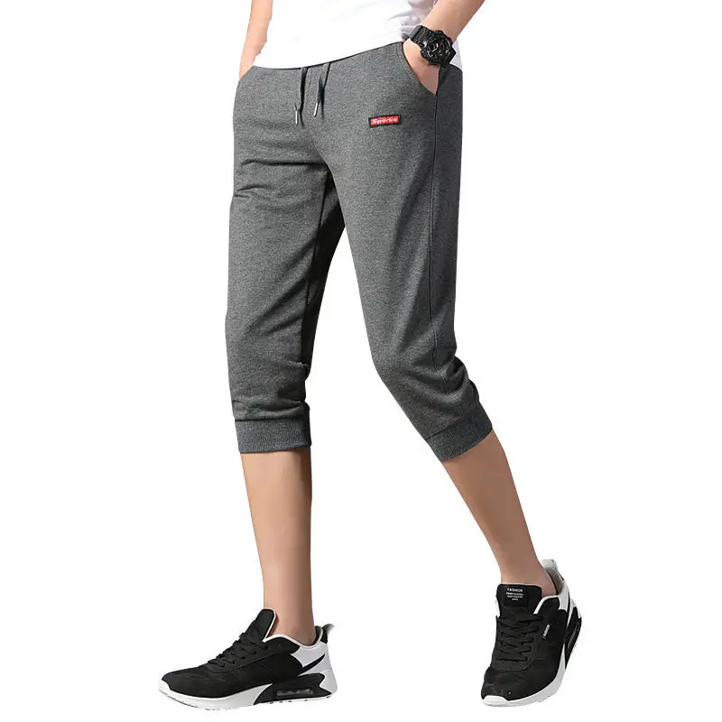 Men's Summer Open Shorts Men's Summer New Men's Cotton Cropped Pants Casual Shorts Thin Sweatpants Breathable Sweat-absorbing