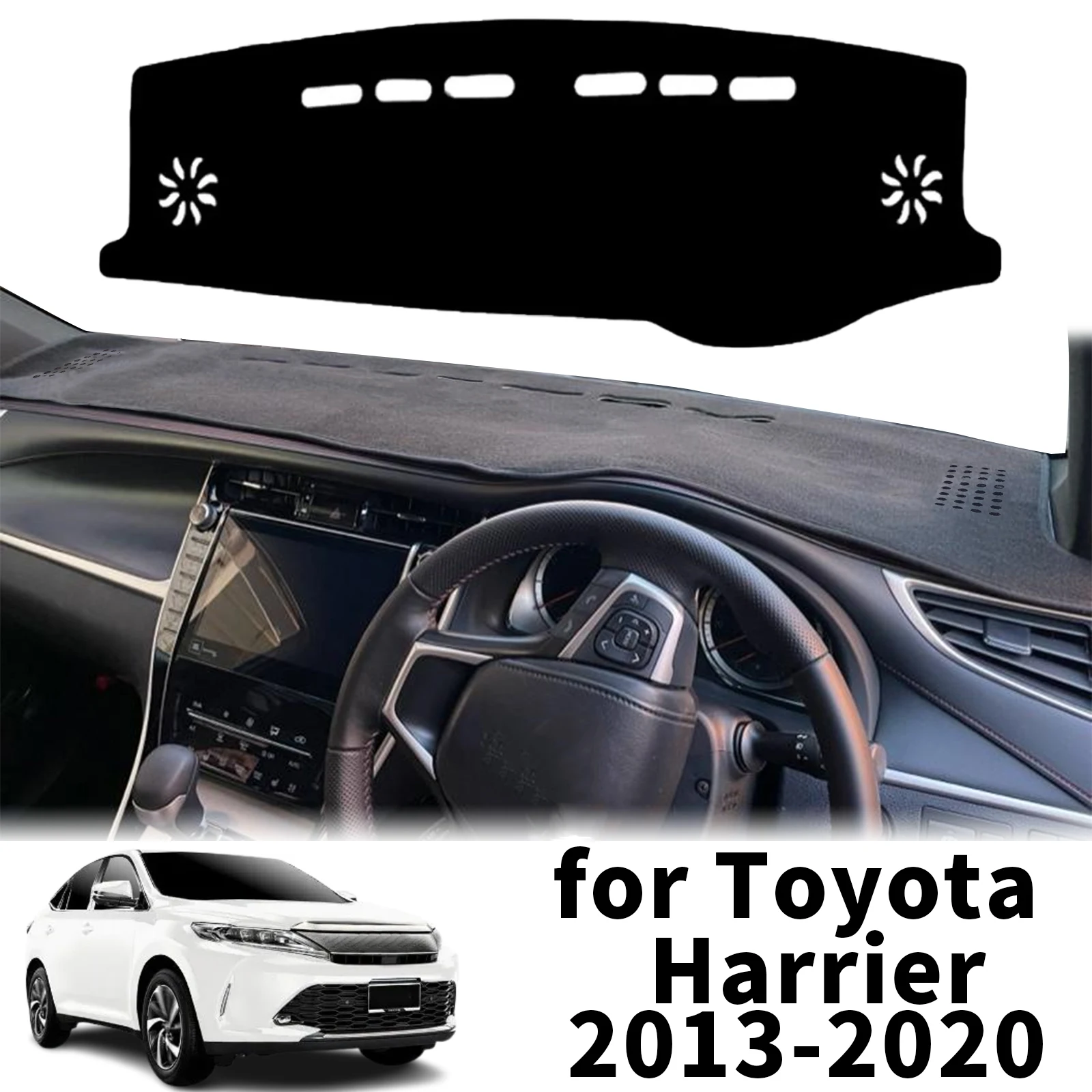 

Подходит для Toyota Harrier XU60 2013 2014 2015 2016-2020, коврик для приборной панели, защитный ковер, аксессуары для солнцезащитного козырька DashMat