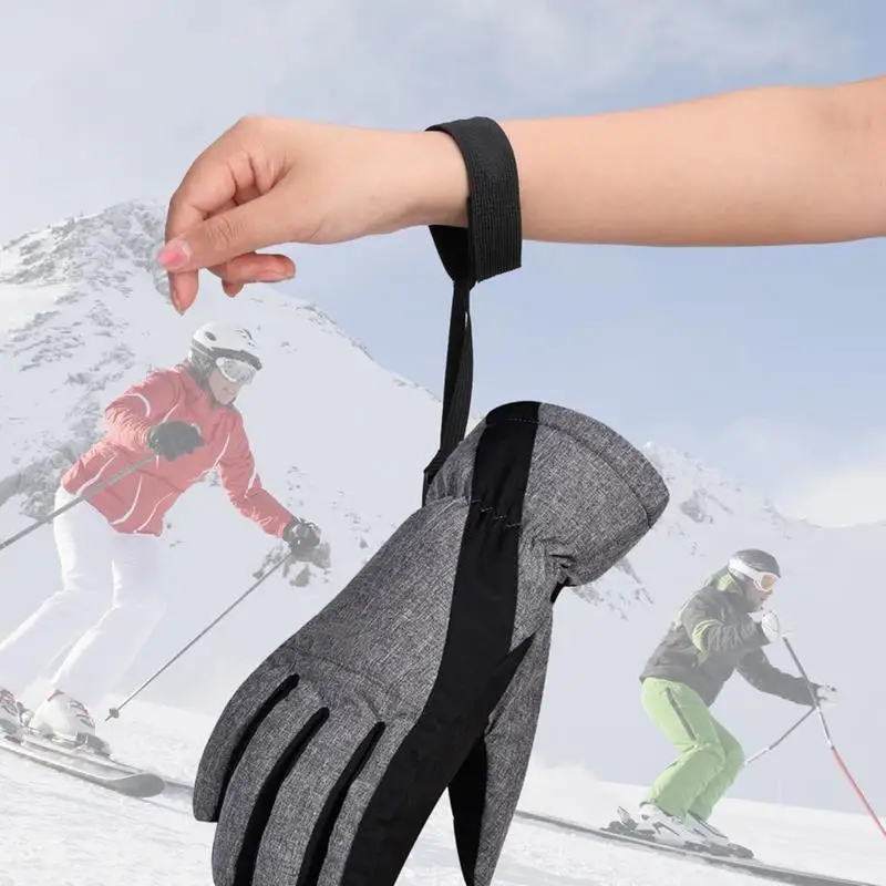 Ski Glove Handcuff 4 Pieces Elastic Nylon Safety Wrist Straps Lightweight Mountaineering And Ski Accessories For Hangable Glove