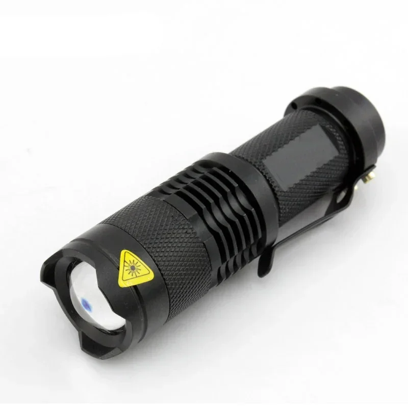 Linterna LED impermeable EDC, Mini lámpara de punto de alta potencia, 3 modelos con zoom, equipo de Camping al aire libre, luz de Flash