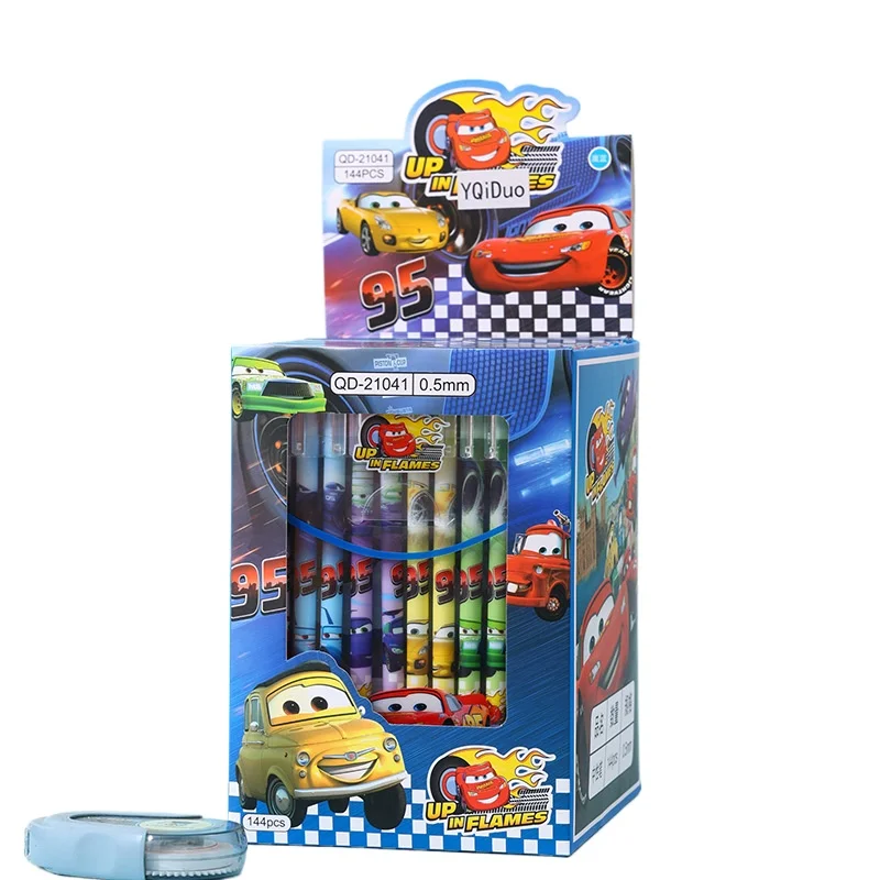 

6-12pcs Cartoon Miniso Gel Pen Kawaii Student Writing Tools 0.5mm Erasable Blue Pen Office Supplies Stationery