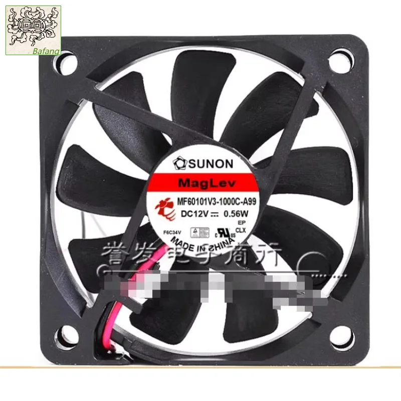 

Ltsf For SUNON MF60101V3-1000C-A99 DC 12V 0.56W 60x60x10mm 2-Wire Server Cooling Fan
